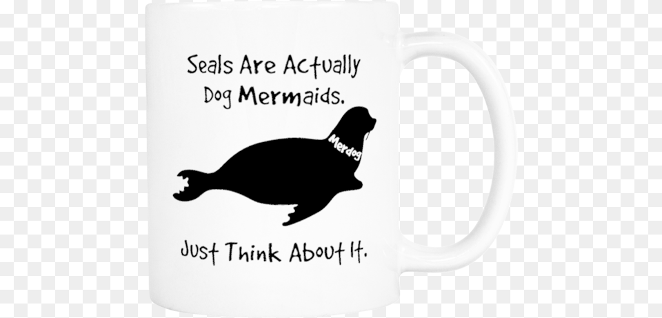 Seals Are Actually Dog Mermaids Terra Aventura, Cup, Animal, Bird, Beverage Free Transparent Png