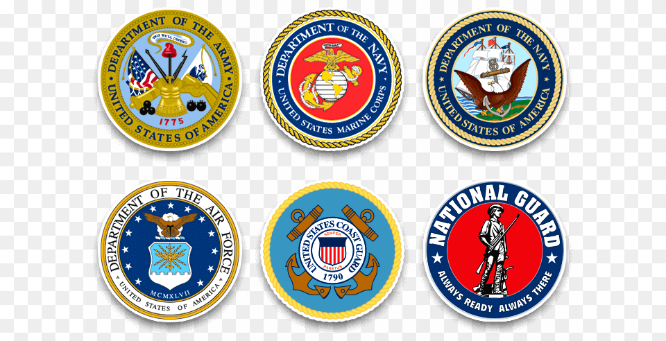 Seals Of All Branches Of The Us Armed Forces United States Armed Forces Logos, Badge, Emblem, Logo, Symbol Png