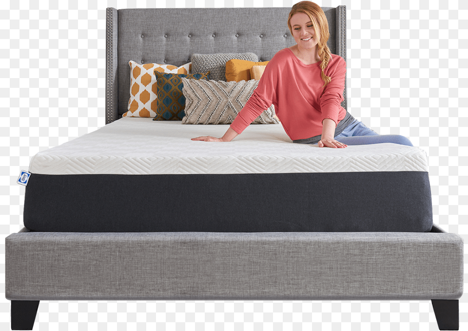 Sealy Mattress Inabox Queen Size, Furniture, Adult, Female, Person Free Png