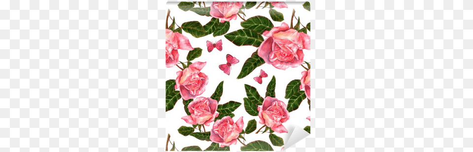 Seamless Background Pattern With Vintage Style Watercolor Watercolor Painting, Flower, Petal, Plant, Rose Free Png Download