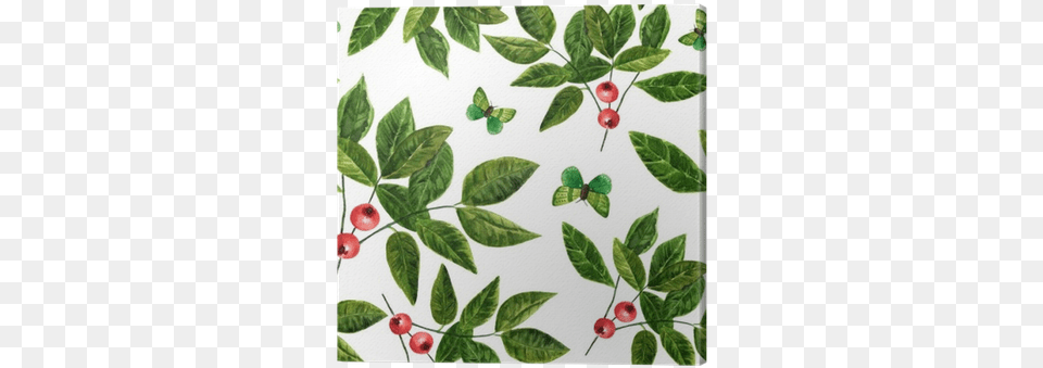 Seamless Background Pattern With Watercolor Leaves Watercolor Painting, Leaf, Plant, Food, Fruit Free Png