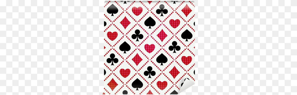 Seamless Background Playing Card Suits Wall Mural Playing Card, Pattern, Home Decor, Quilt Png Image