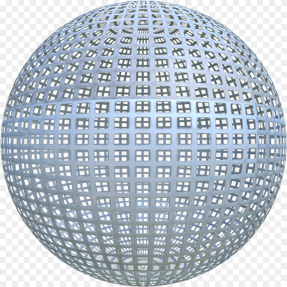 Seamless Grid Metal Texture, Sphere Png Image