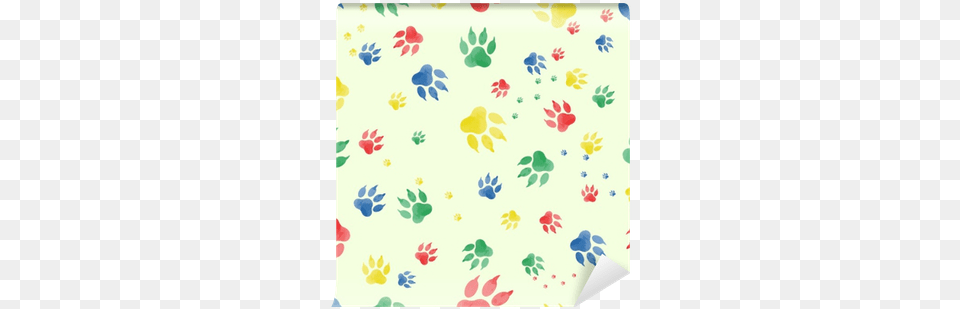 Seamless Pattern Of Dog Paw Marks Fondo Huellas Perros, Paper, White Board, Art, Floral Design Free Png Download