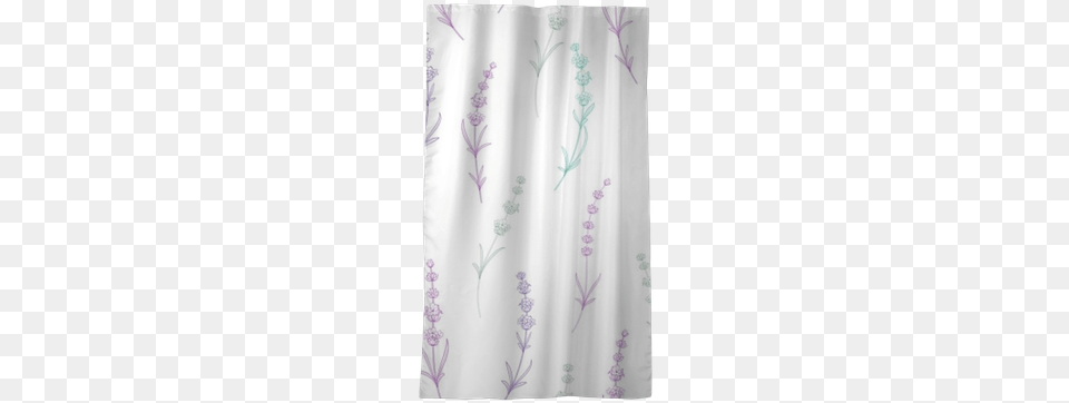 Seamless Pattern Of Lavender Flowers On A White Background Floral Design, Curtain, Shower Curtain, White Board Free Png