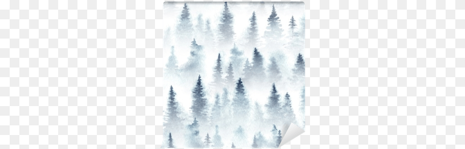 Seamless Pattern Of Watercolor Spruce Forest In The Watercolor Painting, Nature, Outdoors, Plant, Tree Free Png Download