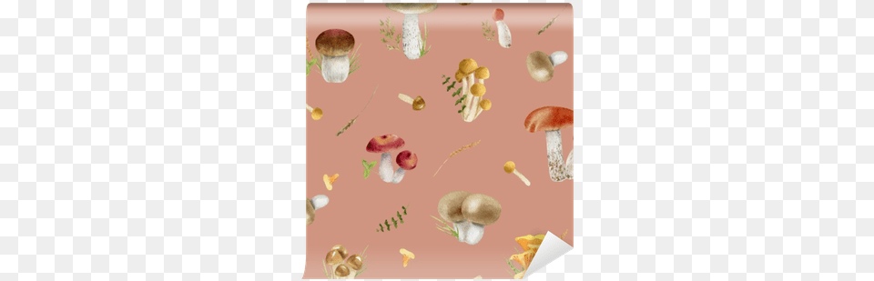 Seamless Pattern Repeated Tile Of Watercolor Mushrooms Watercolor Painting, Fungus, Plant, Agaric, Mushroom Free Png Download