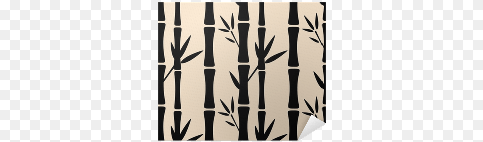 Seamless Pattern With Black Silhouettes Bamboo Trees Bamboo, Plant Free Png Download