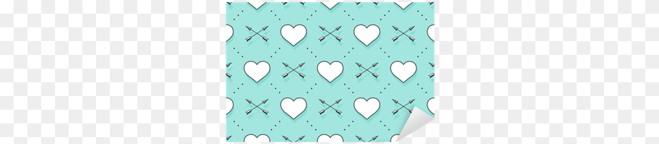 Seamless Pattern With Hearts Arrows For Valentine Heart, White Board Free Transparent Png