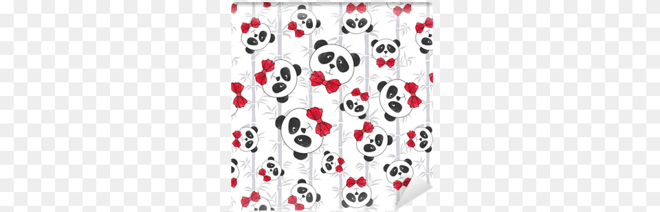 Seamless Pattern With Panda And Bamboo Panda Cuteness Cartoon Pink, Art, Floral Design, Graphics Png