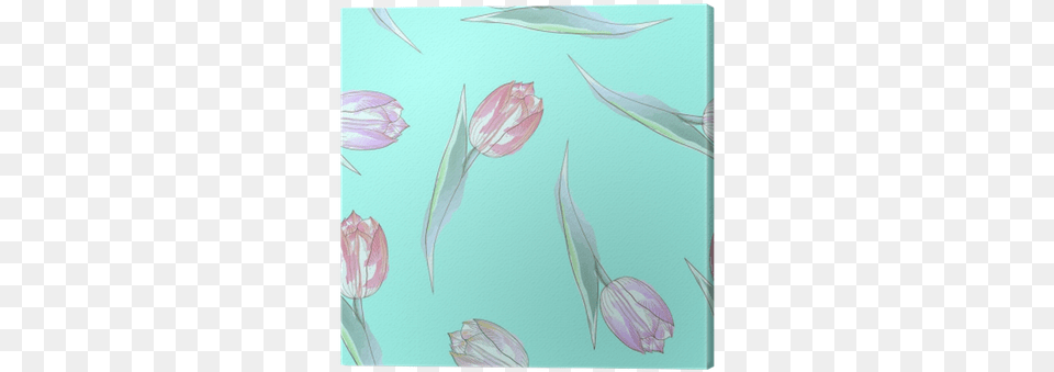 Seamless Pattern With Tulips Painted In Watercolor Tulip, Art, Floral Design, Graphics, Painting Png