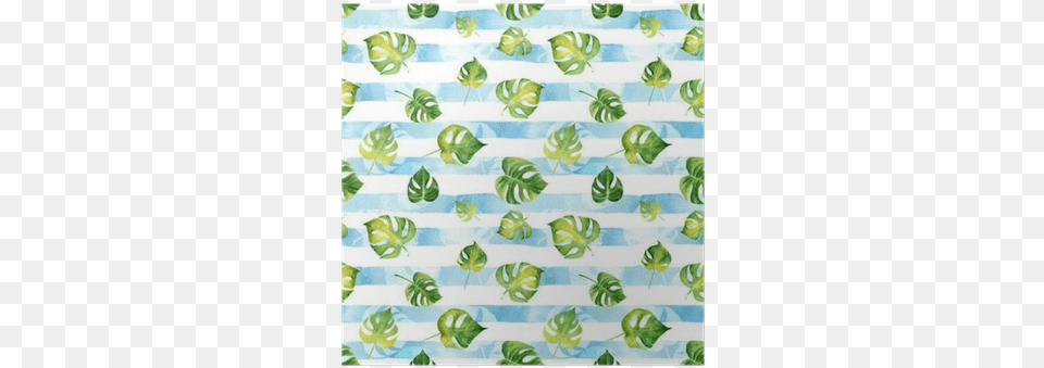 Seamless Pattern With Watercolor Tropical Leaves On Watercolor Painting Free Png