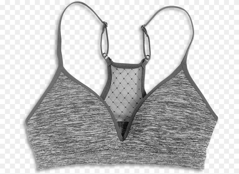 Seamless Soft Bra Grey Brassiere, Clothing, Lingerie, Swimwear, Underwear Free Png