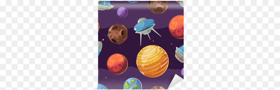 Seamless Space Vector Kids Pattern With Planets And Spacecraft, Sphere, Astronomy, Outer Space Free Png
