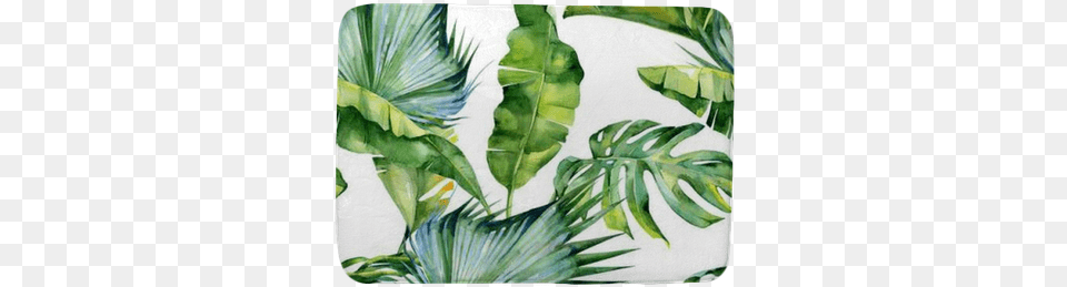 Seamless Watercolor Illustration Of Tropical Leaves Malloom Pillow Casesofa Bed Home Decoration Festival, Vegetation, Tree, Rainforest, Plant Png Image