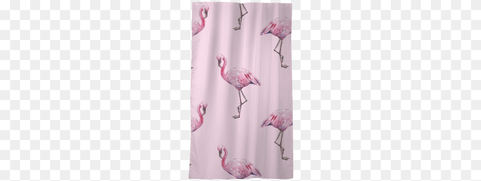 Seamless Watercolor Illustration Of Tropical Pink Flamingo Illustration, Animal, Bird, Balloon Png Image