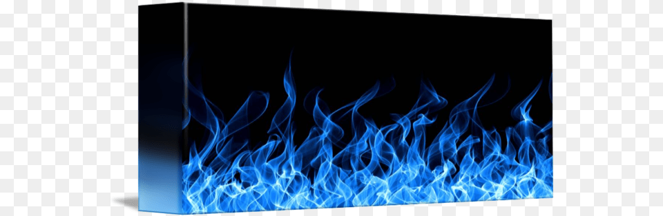 Seamlessgasfireandflamegif By Iverson Smith Blue Flame Black Background, Fire, Fireplace, Indoors Free Png Download
