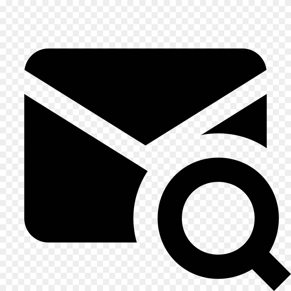 Search In Mail Icon, Gray Png Image