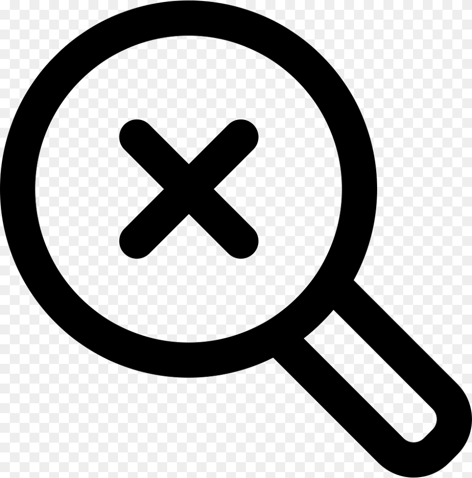 Search Magnifier With A Cross Magnifying Glass With Cross, Symbol Free Png