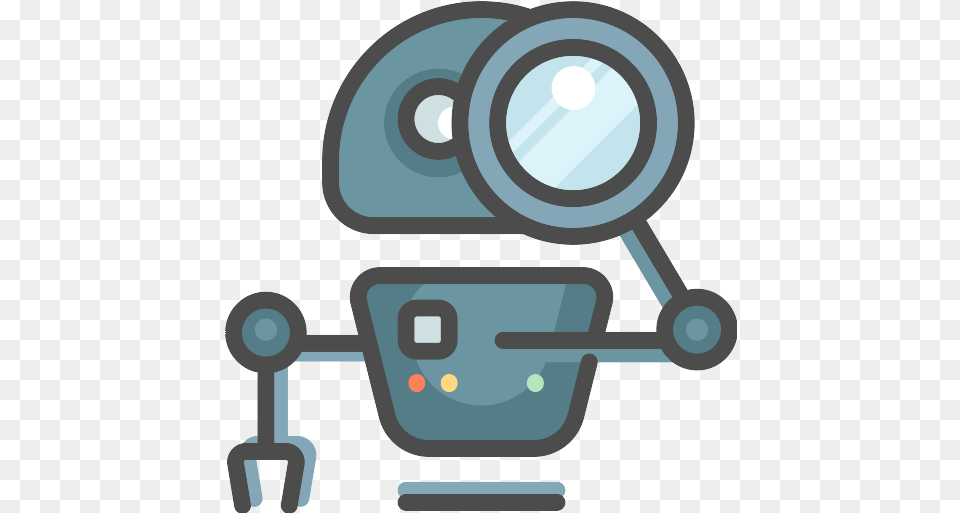 Searching Icon Robot Magnifying Glass Icon, Lighting, Electronics, Disk, Device Free Transparent Png