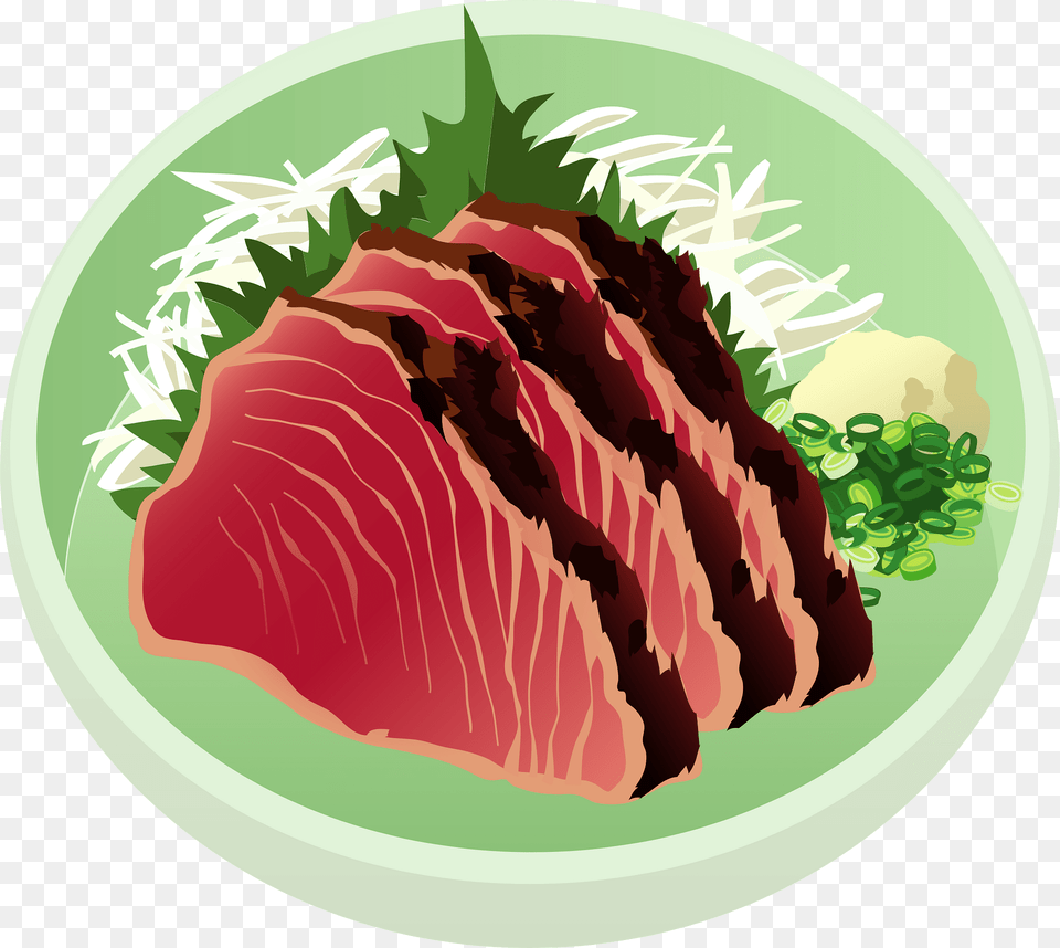 Seared Bonito Japanese Food Clipart, Meal, Dish, Meat, Ketchup Free Png Download