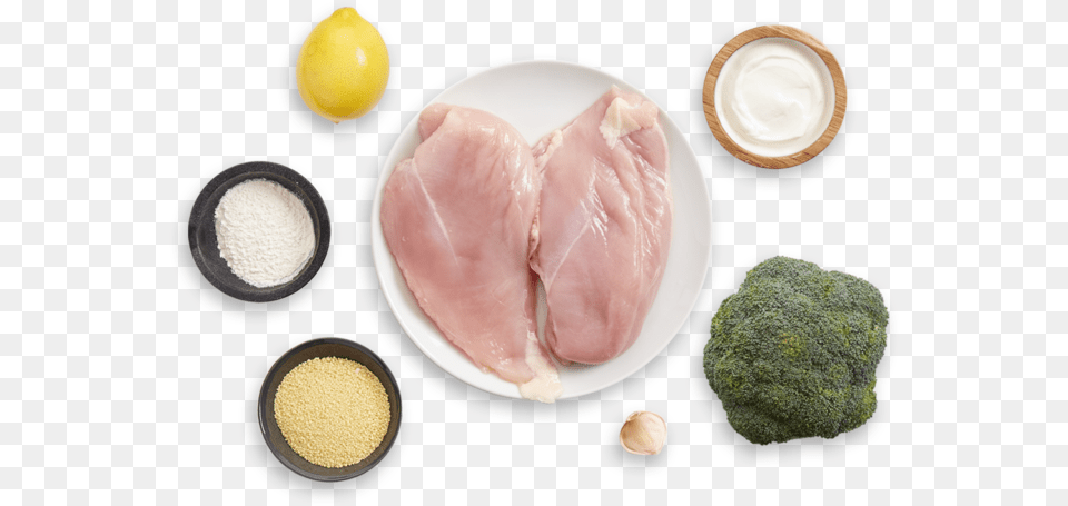 Seared Chicken Amp Couscous With Broccoli Amp Lemon Yogurt Food, Plate, Citrus Fruit, Fruit, Plant Free Png Download