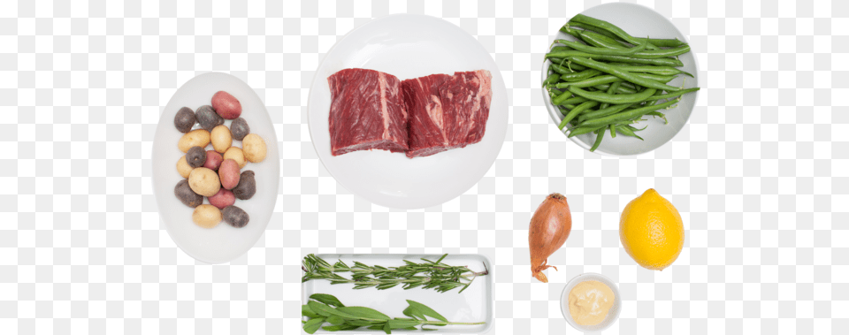 Seared Hanger Steak With Rosemary Fingerling Potatoes Rosemary Potatoes And Steak, Food, Meat, Pork, Produce Free Png Download