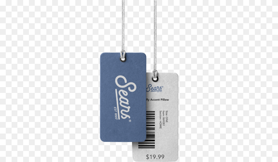 Sears Tag Mockup, Accessories, Text, Paper, Jewelry Png Image