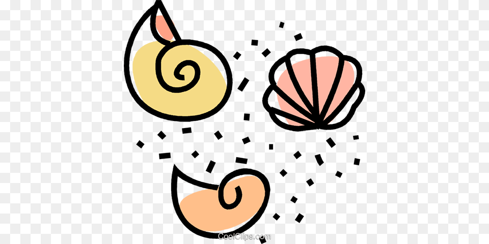 Seashells Royalty Vector Clip Art Illustration, Animal, Invertebrate, Sea Life, Seashell Free Png