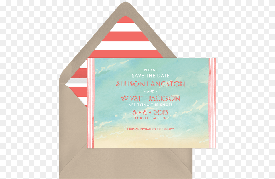 Seaside Watercolor By Melissa Egan Design Triangle, Envelope, Mail, Advertisement, Poster Free Png