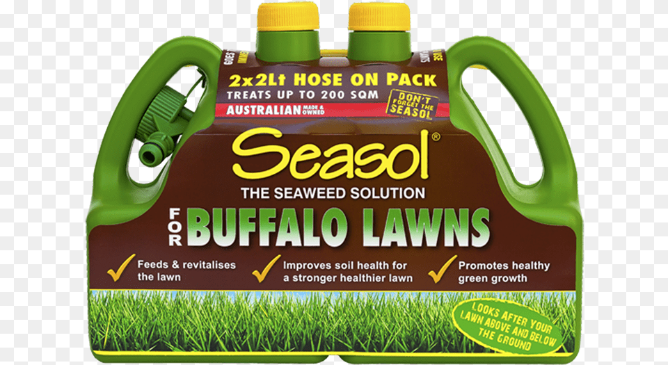 Seasol 2l Buffalo Lawn Fertiliser Twin Pack Bunnings Sir Walter Fertilizer, Grass, Plant, Advertisement, Poster Png
