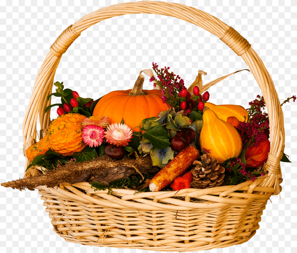 Season Autumn Harvest Food, Basket, Flower, Flower Arrangement, Plant Png