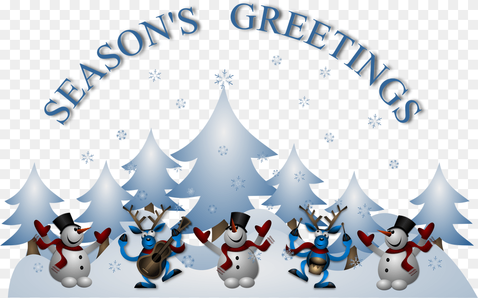 Season S Greeting Seasons Greetings Clipart, Nature, Outdoors, Winter, Snow Png Image