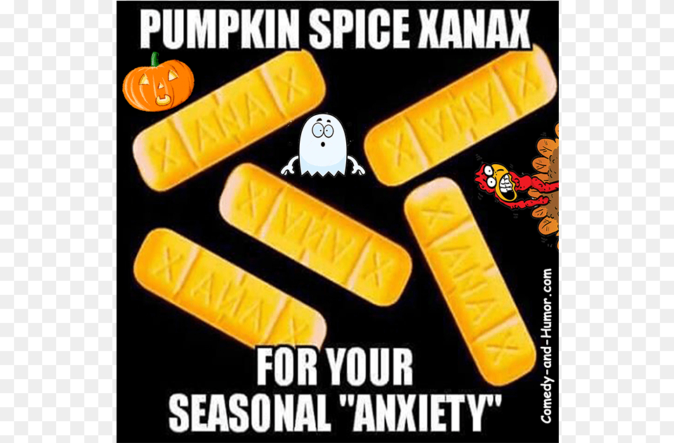 Seasonal Xanax Pumpkin Spice Memes 2018, Advertisement, Poster, Food, Sweets Free Transparent Png