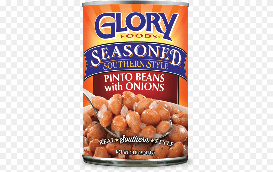 Seasoned Pinto Beans With Onions Glory Seasoned Red Beans, Aluminium, Food, Can, Tin Free Transparent Png