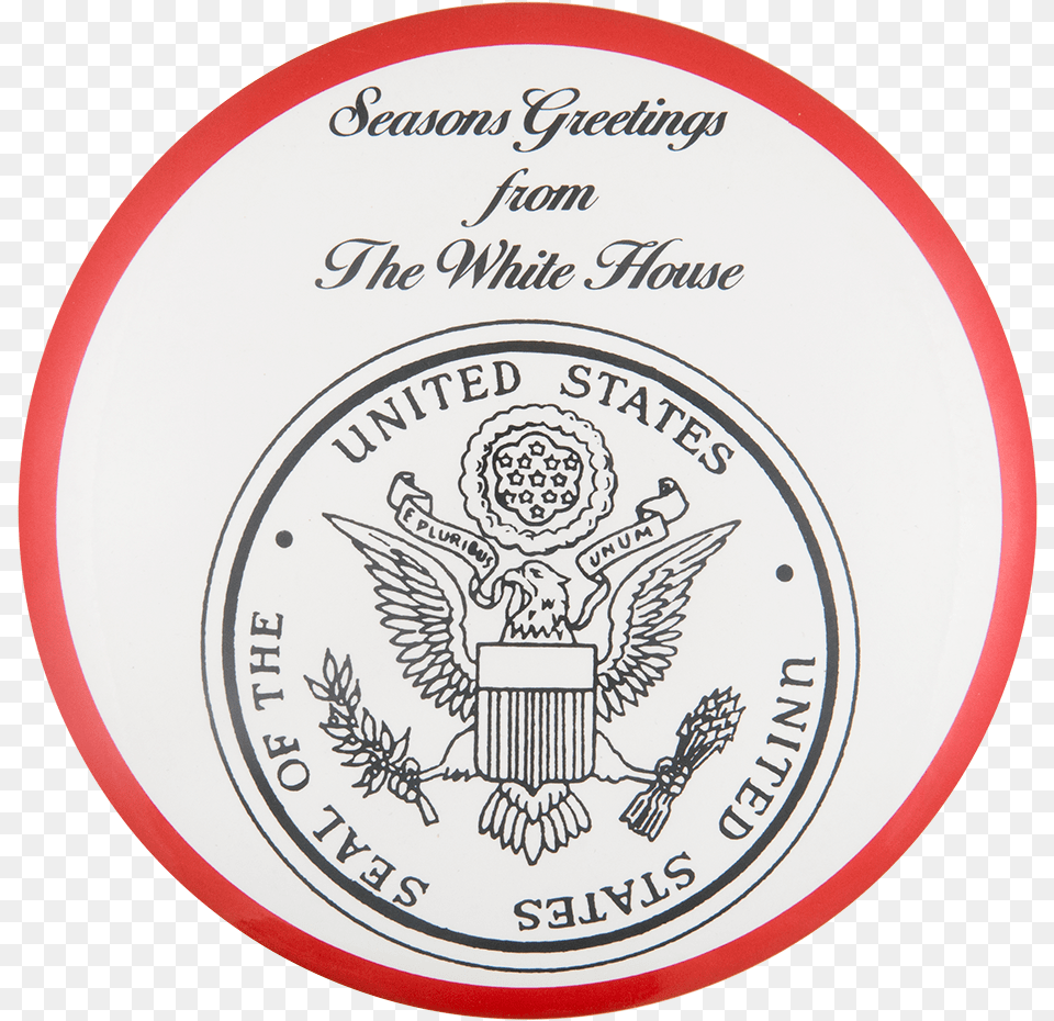 Seasons Greetings From The White House Event Button Circle, Emblem, Symbol, Animal, Bird Png Image