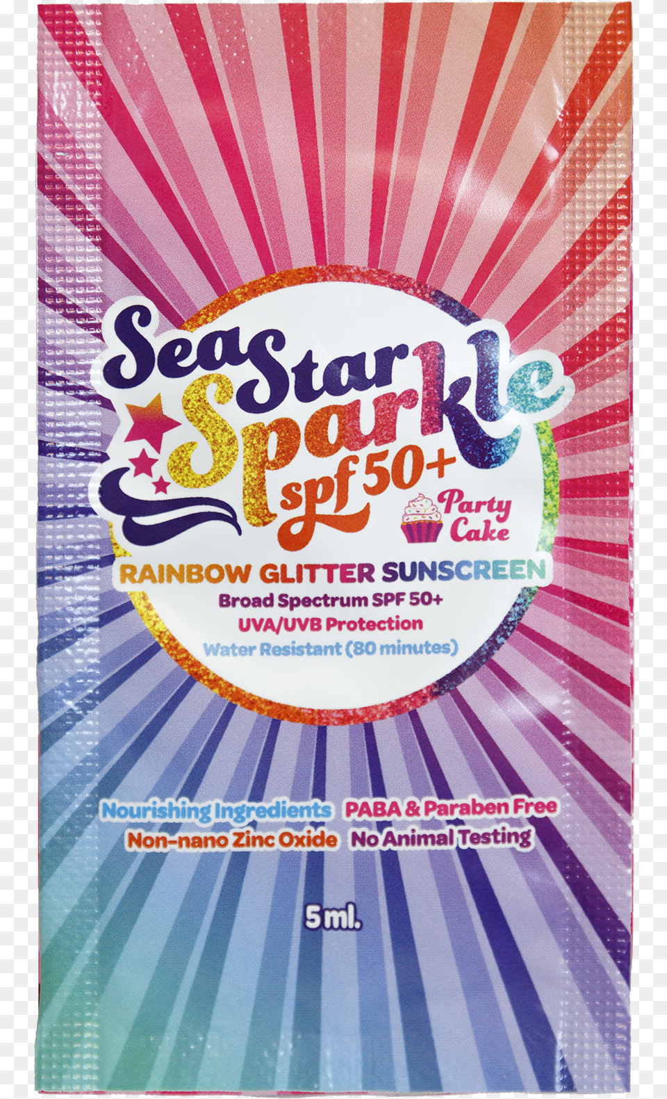 Seastar Sparkle Spf50 Travel Packets Party Cake Poster, Advertisement Free Transparent Png