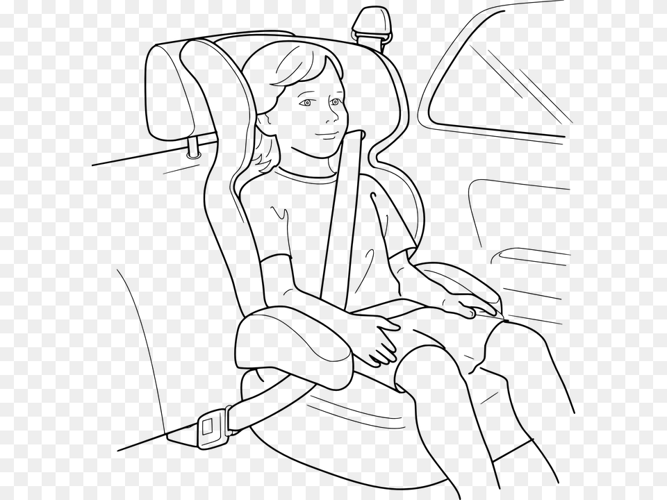 Seat Belt Clipart Black And White, Gray Png Image