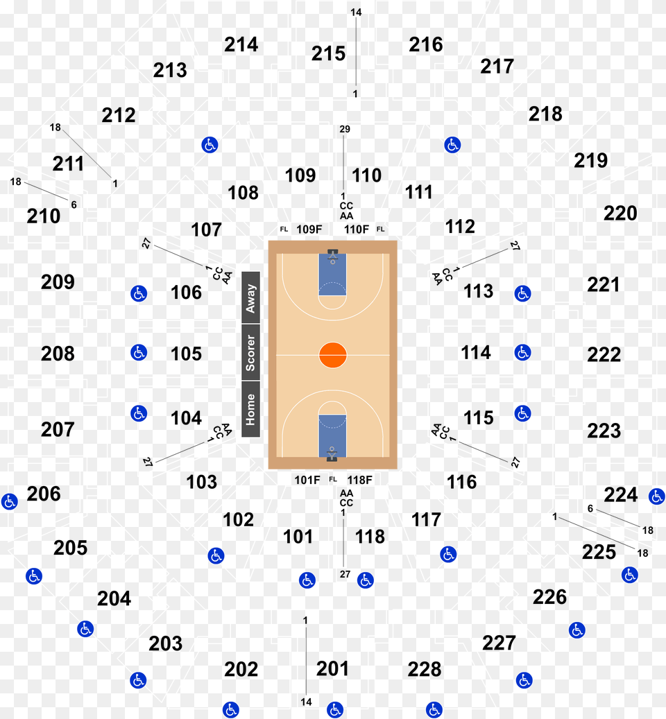 Seat Number Colonial Life Arena Seating Chart, Scoreboard Free Png