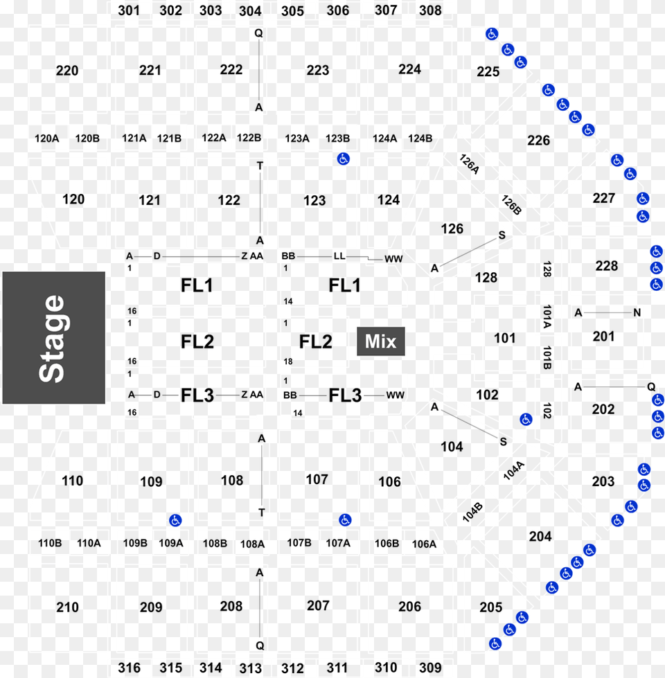 Seat Number Van Andel Arena Seating Chart, Cad Diagram, Diagram, Plan, Plot Free Transparent Png