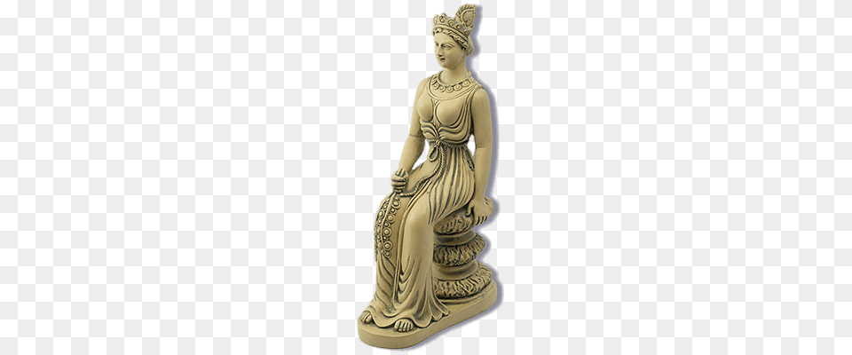 Seated Statuette Of Hera, Figurine, Bronze, Person, Art Png