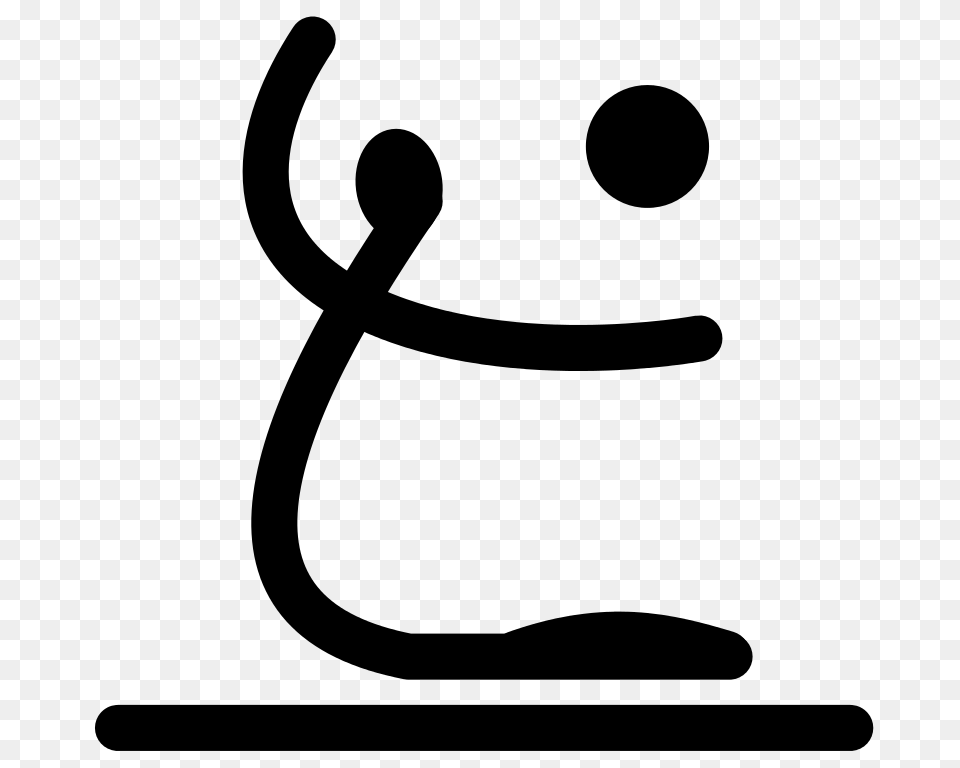 Seated Volleyball Cliparts, Gray Png Image