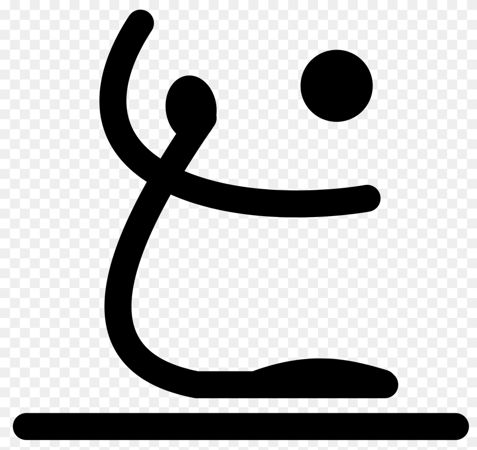 Seated Volleyball Cliparts, Gray Free Png Download