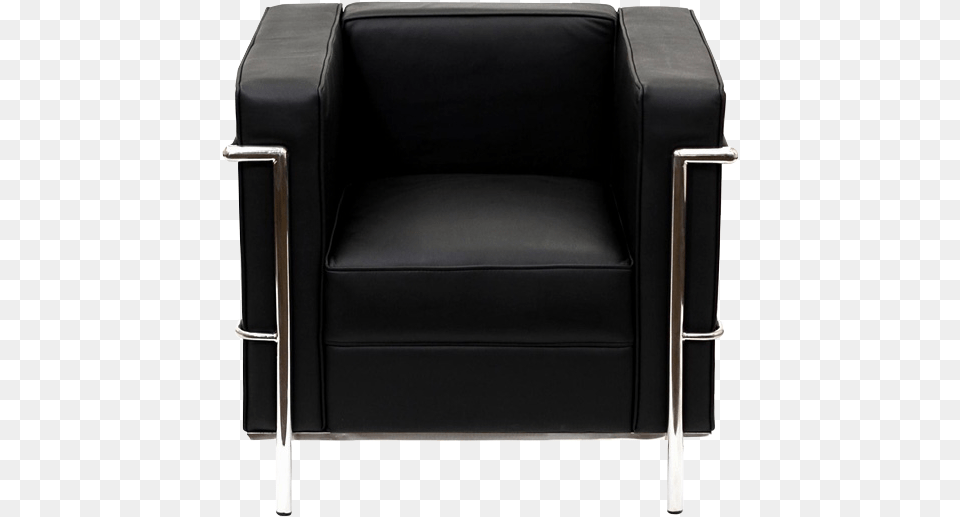 Seater Corbusier Hire Le Corbusier Style Lc2 Petit Armchair In Black Top, Chair, Furniture Free Png Download