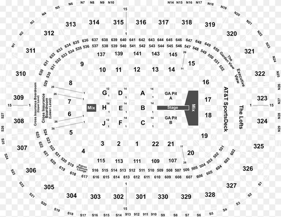 Seating Td Garden Bill Burr Loge 14 Row, Cad Diagram, Diagram Free Png