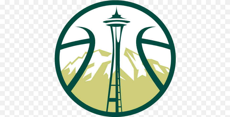 Seattle Basketball Logo Basketball Space Needle, Photography, Amusement Park, Fun, Roller Coaster Free Transparent Png