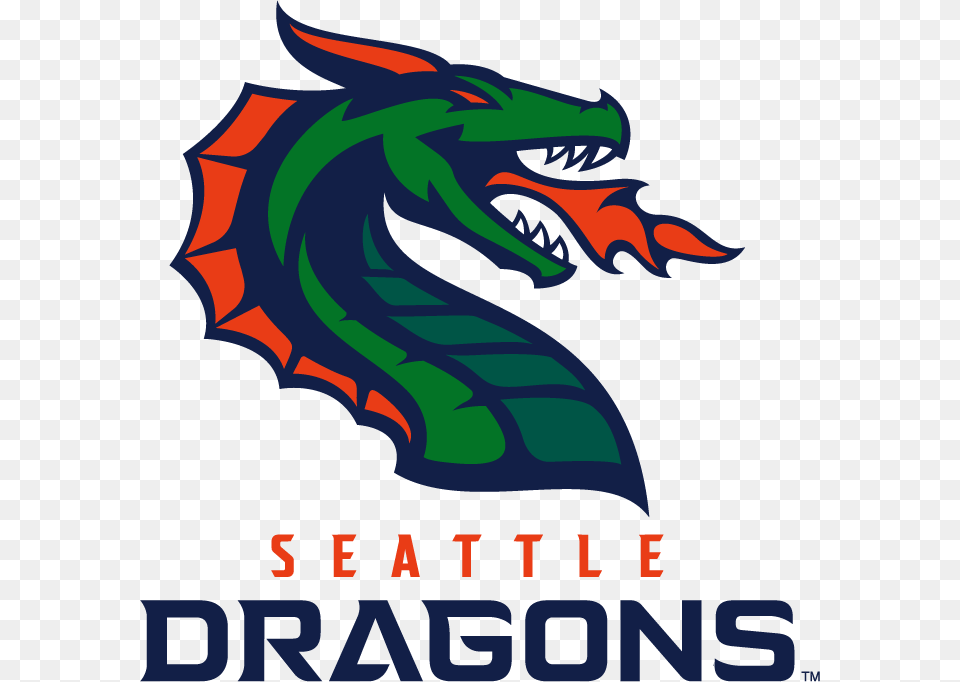 Seattle Dragons Xfl, Dragon, Animal, Fish, Sea Life Free Transparent Png