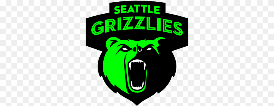Seattle Grizzlies Logo, Green, Person, Face, Head Png