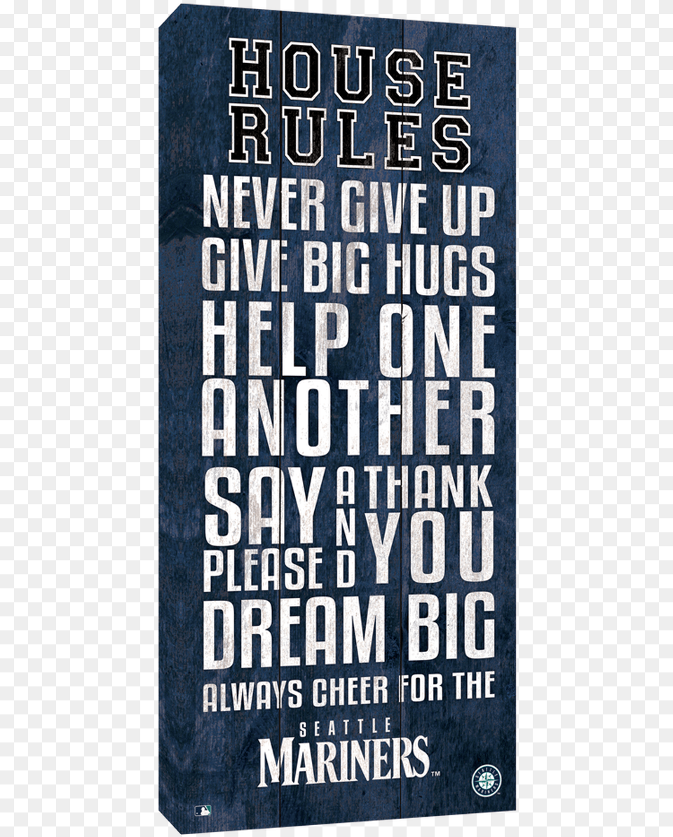 Seattle Mariners House Rules Poster, Advertisement, Book, Publication, Text Free Png Download