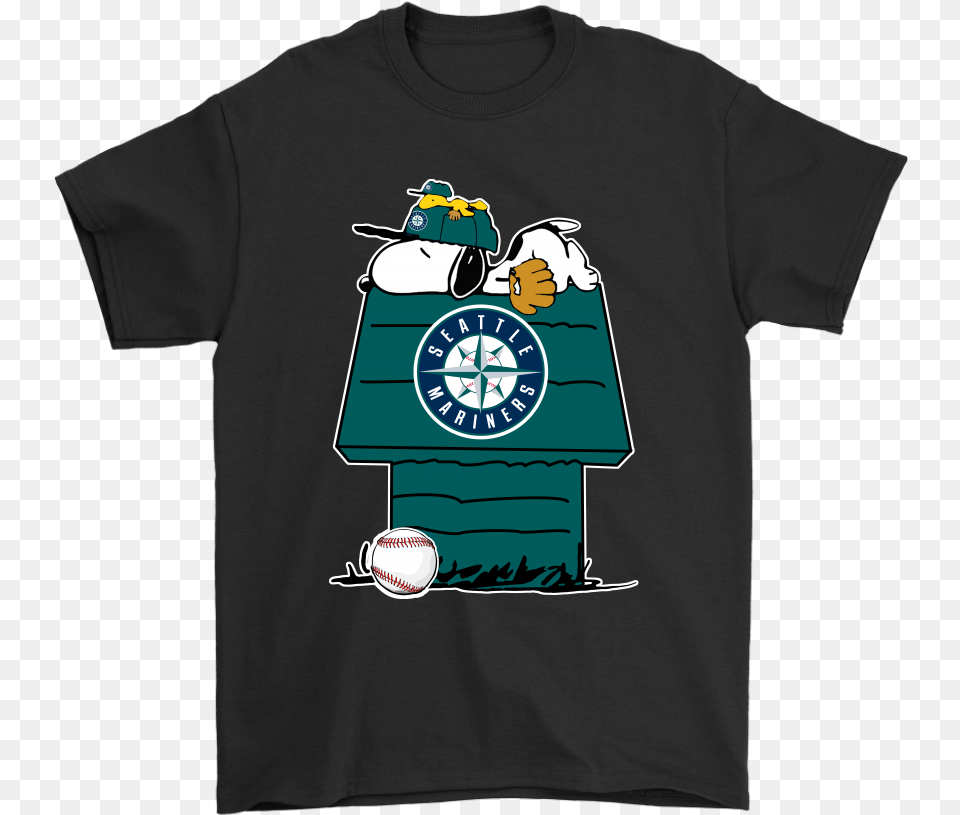Seattle Mariners Snoopy And Woodstock Resting Together Grinch Teacher Shirt, Clothing, T-shirt, Ball, Baseball Free Png Download